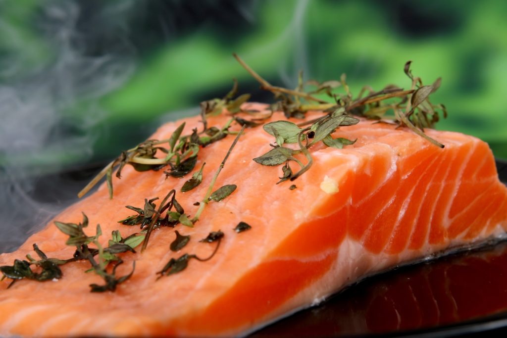 You can find a lot of unsaturated fats in salmon 